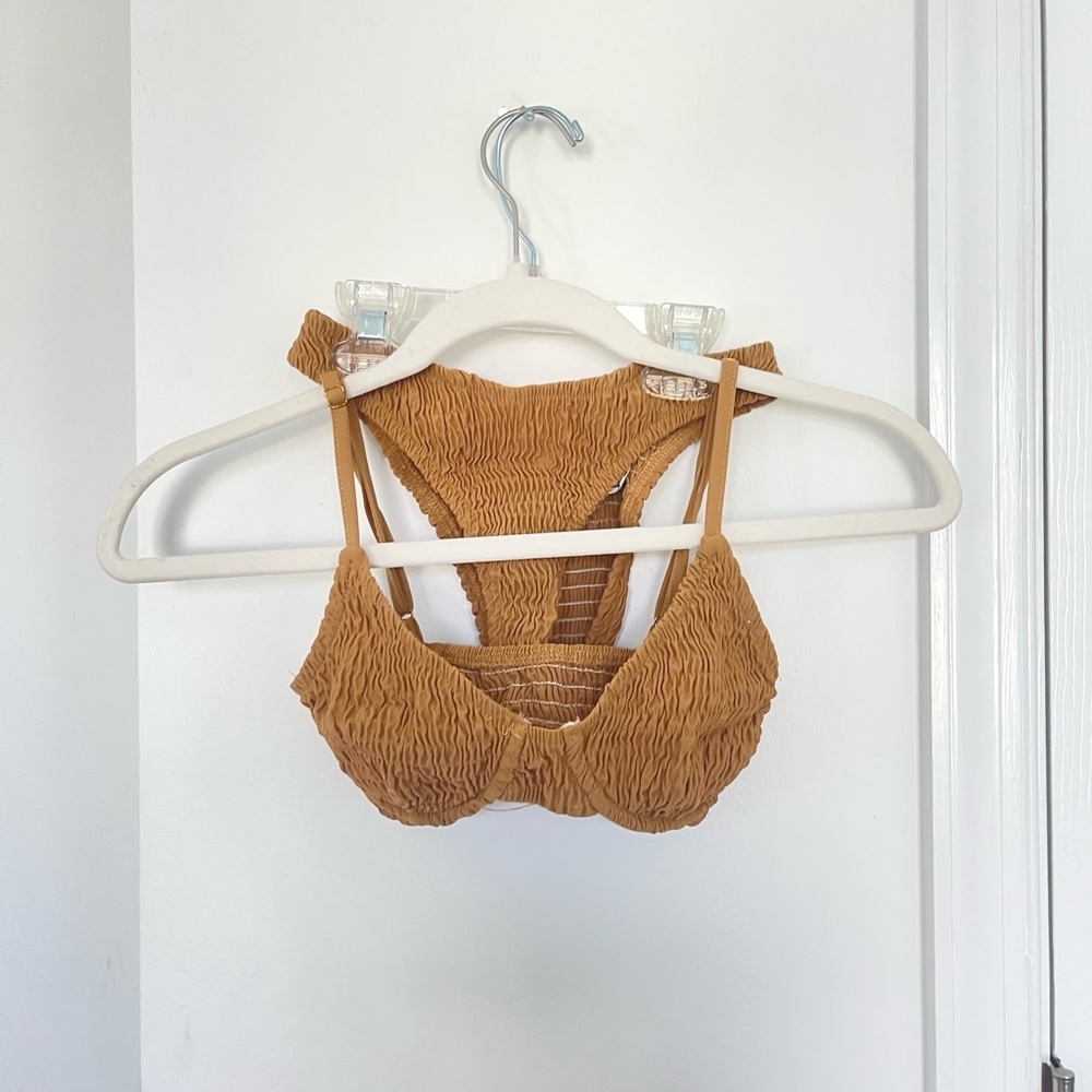 Brown Ruched Bikini Set - Picture 2 of 5